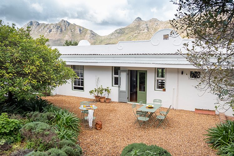 Cape Dutch style guest house with mountain views